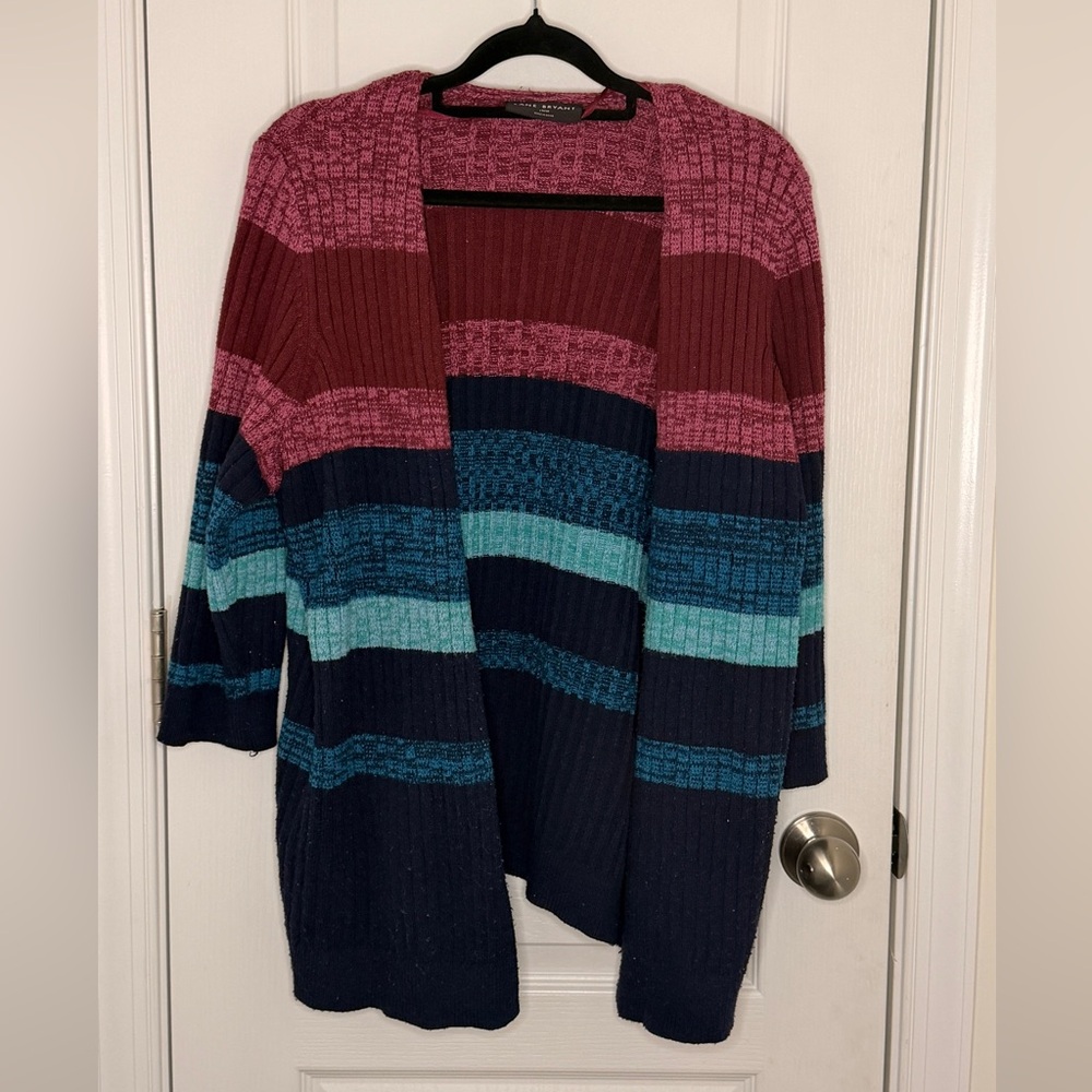Lane Bryant Colorful Striped Cardigan 14/16